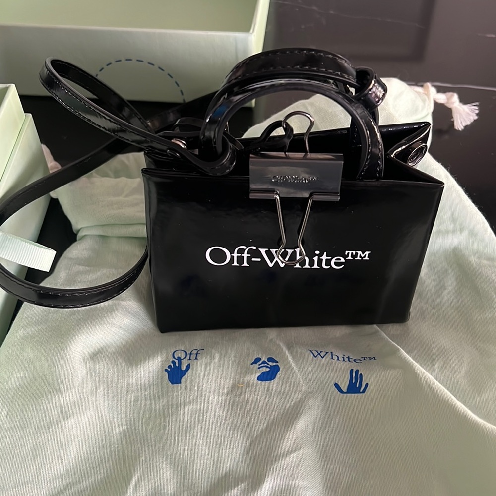 Off-White Glossy Black Mini Bag